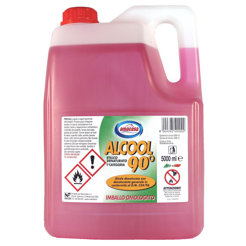 ALCOOL ETILICO DENATURATO 90° 5 LITRI