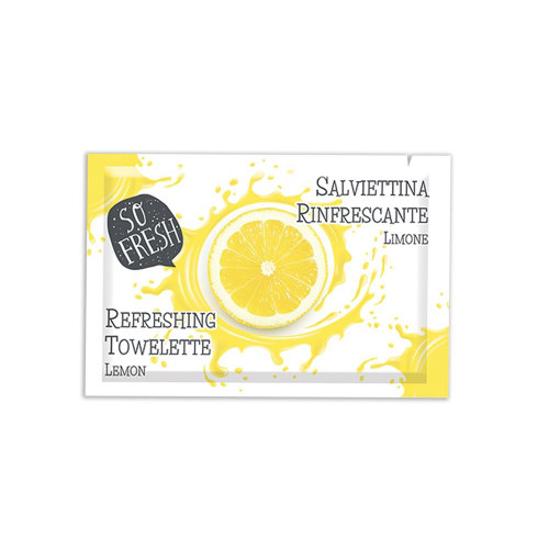 SALVIETTA IMBUSTATE SINGOLARMENTE ALL'ESSENZA DI LIMONE PZ 500