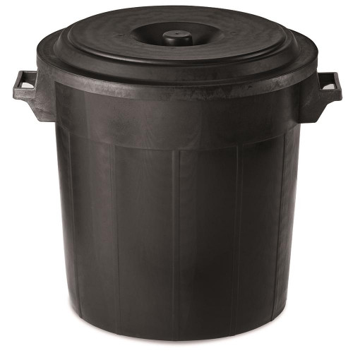 BIDONE NERO IN PLASTICA 70 LT 1 PZ