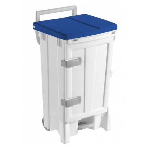 PATTUMIERA OPEN-UP A PEDALE COPERCHIO BLU APERTURA FRONTALE 90 LT 1 PEZZO