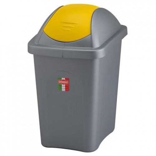 PATTUMIERA BASCULINA LT30 C/COPERCHIO GIALLO PZ 1