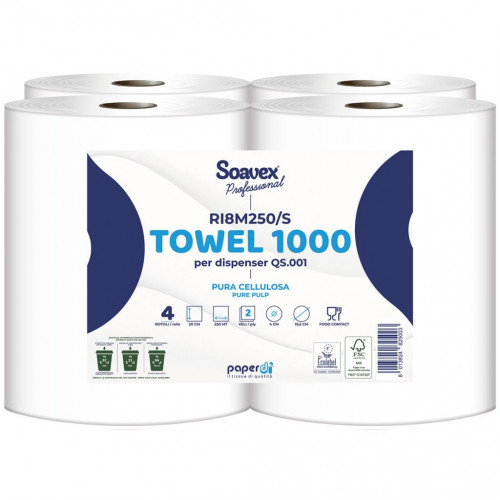 SOAVEX ROTOLO ASCIUGAMANO TOWEL 250 2V PZ 4