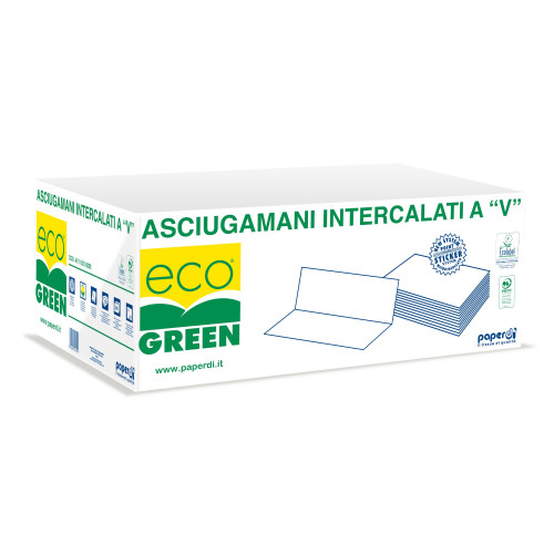 ASCIUGAMANO PIEGATO A V 2 VELI ECOLABEL 5000 PZ