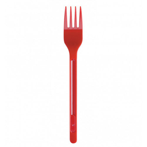 FORCHETTA IN PLASTICA PESANTE ROSSA 20 PZ