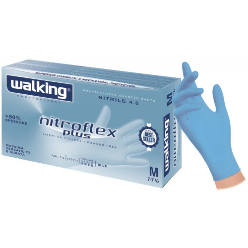 GUANTI NITRILE SENZA POLVERE BLU TG XL 100 PZ