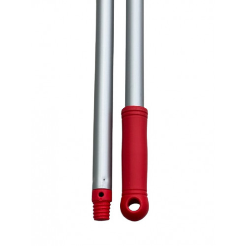 MANICO ALLUMINIO ROSSO CON FORO E FILETTO CM 140