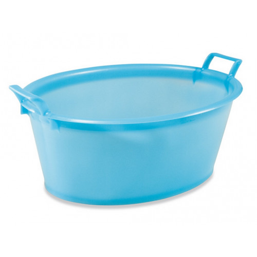 BACINELLA PORTABIANCHERIA OVALE CON MANIGLIE DIAM. 60 X H 23 LT 30 PZ 1