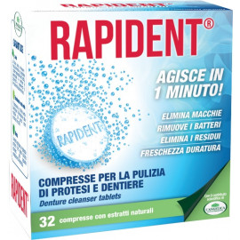 PASTIGLIE EFFERVESCENTI RAPIDENT 32 PASTIGLIE X 12 CONFEZIONI