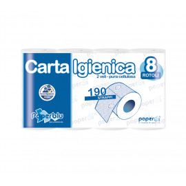 IGIENICA PURA CELLULOSA 190 STRAPPI 2 VELI ECOLABEL 8 PZ