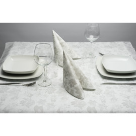 TOVAGLIA "FLOWER" GRIGIO/PERLA 100X100 100 PEZZI