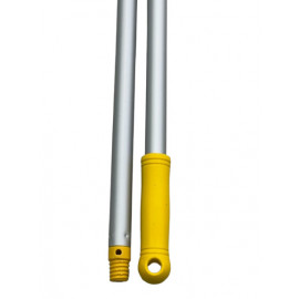 MANICO ALLUMINIO GIALLO CON FORO E FILETTO CM 140