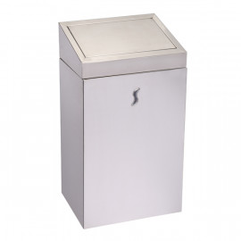 GETTACARTE MURALE INOX SATINATO CON COPERCHIO PUSH